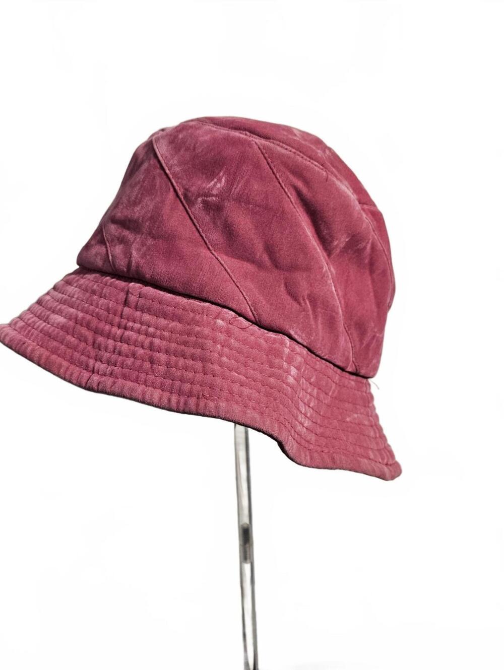 Pink Velour Bucket Hat